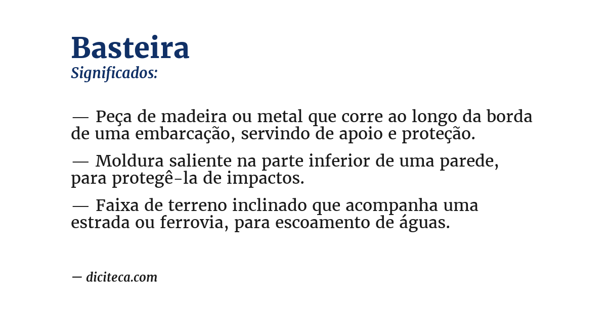 Significado de basteira
