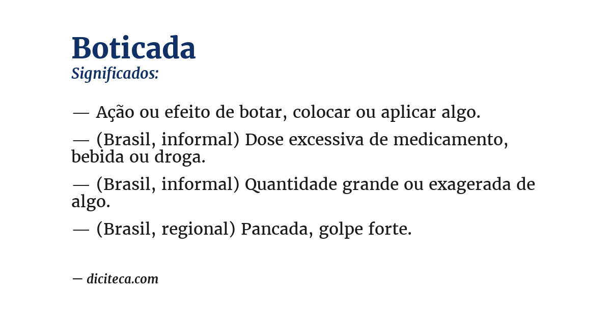 Significado de boticada
