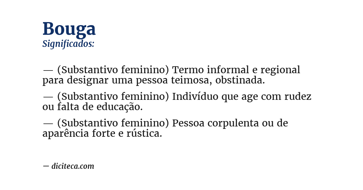 Significado de bouga