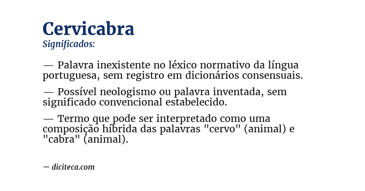 Significado de cervicabra