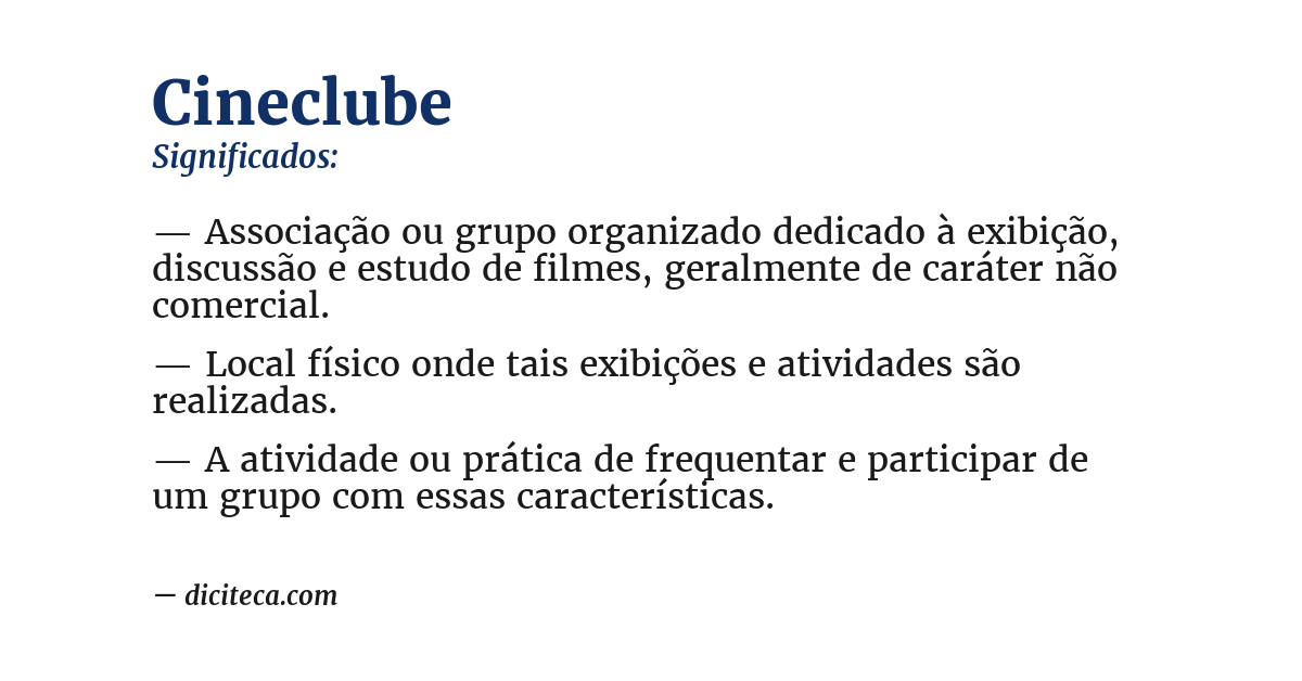 Significado de cineclube