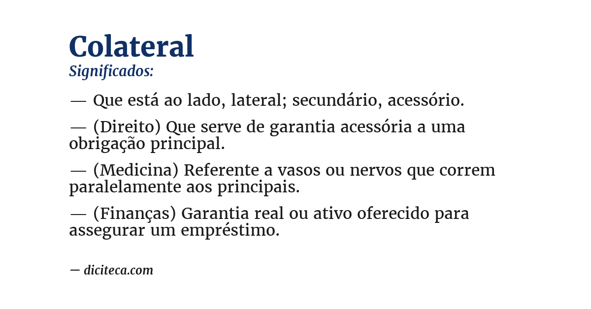 Significado de colateral