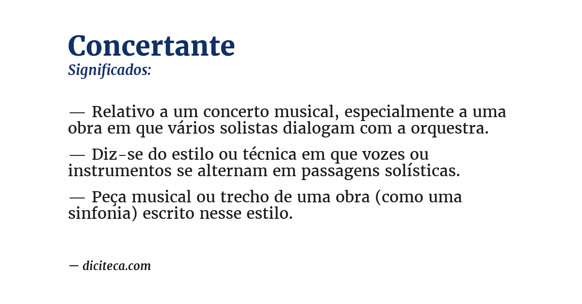 Significado de concertante