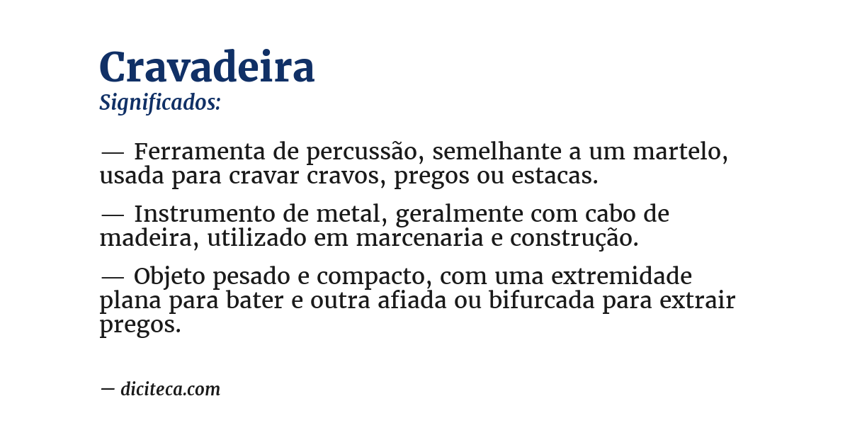 Significado de cravadeira