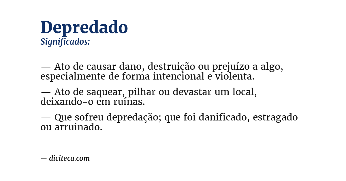 Significado de depredado