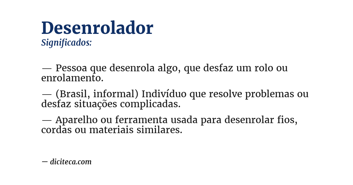 Significado de desenrolador