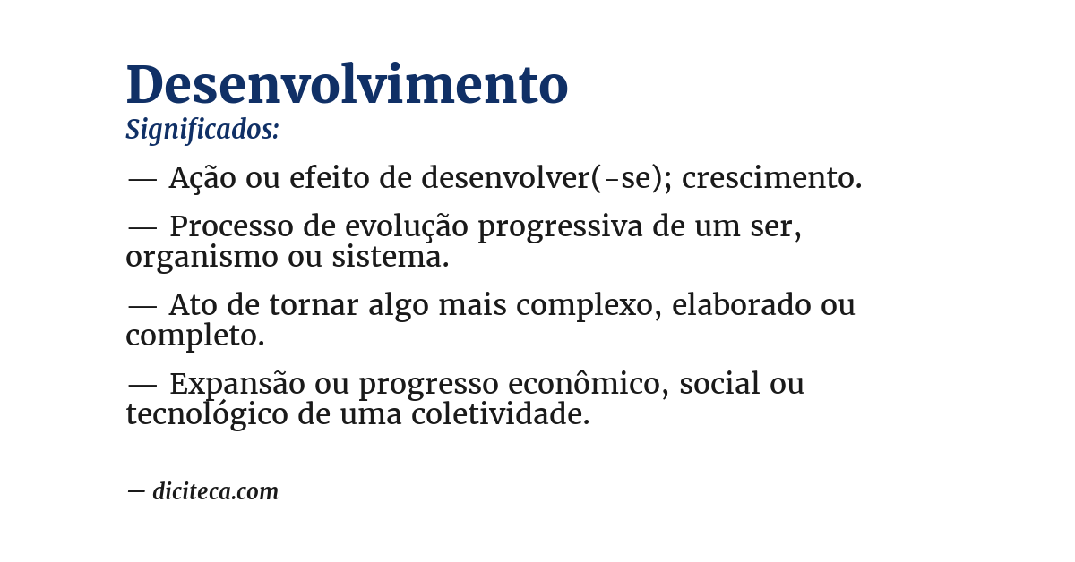 Significado de desenvolvimento