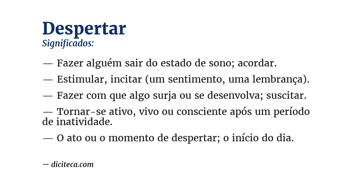 Significado de despertar