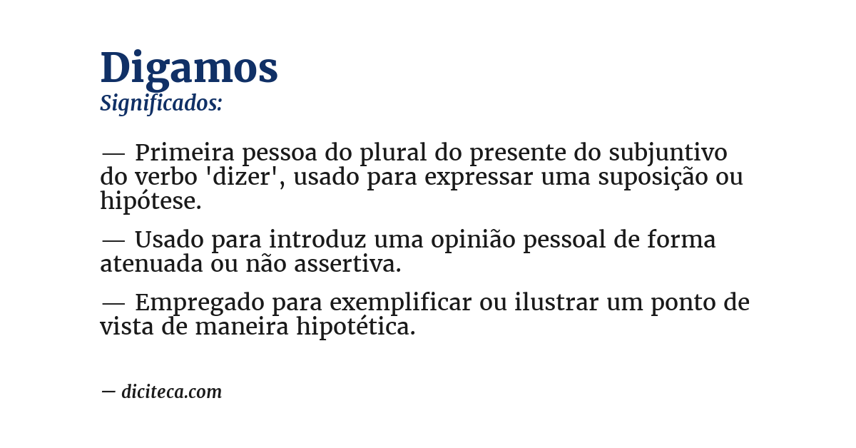 Significado de digamos