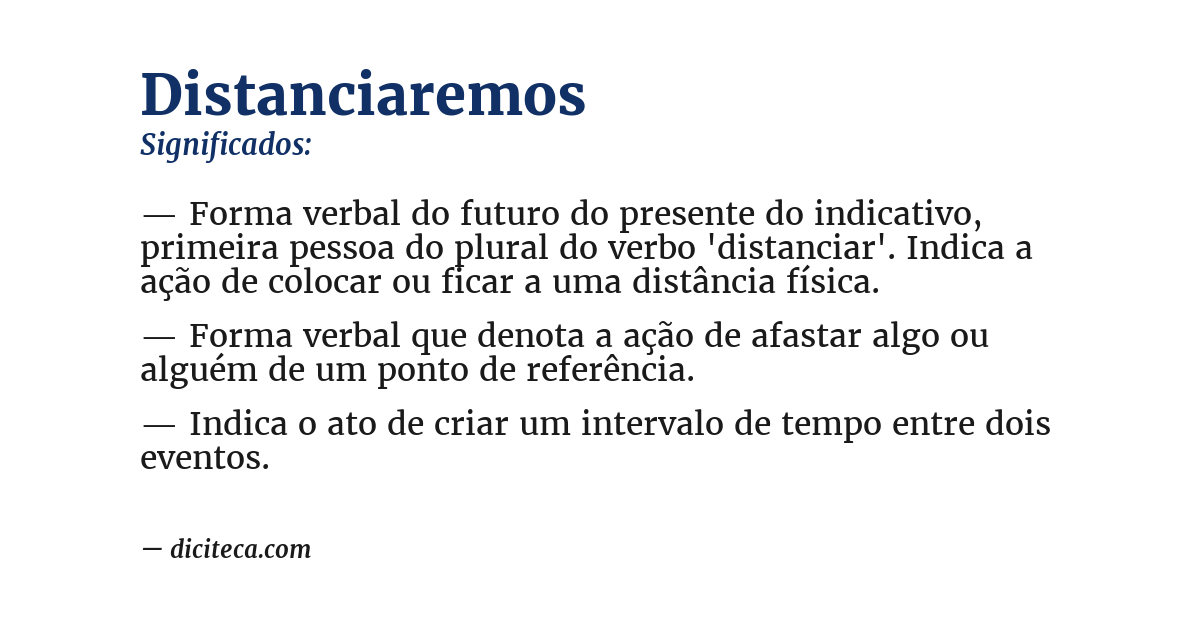 Significado de distanciaremos