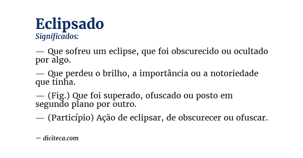 Significado de eclipsado