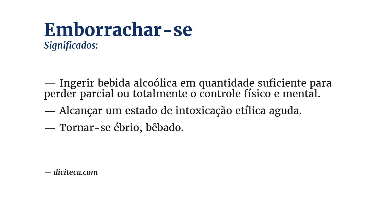 Significado de emborrachar-se