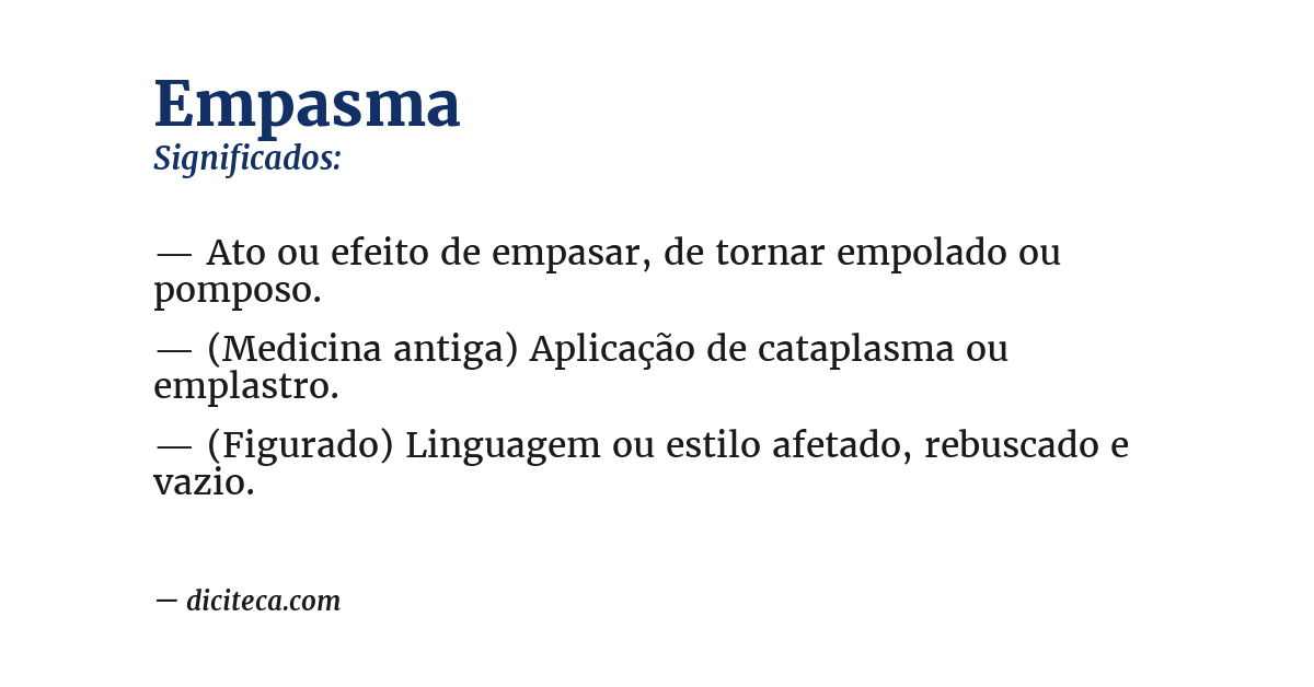 Significado de empasma