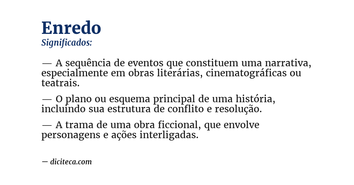 Significado de enredo