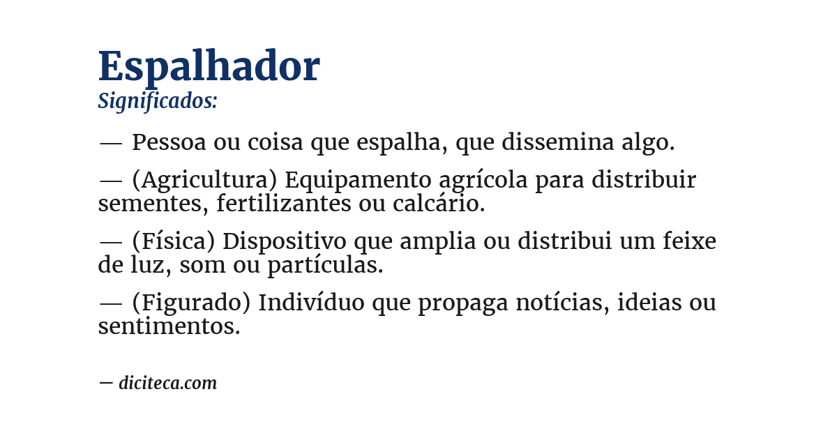 Significado de espalhador