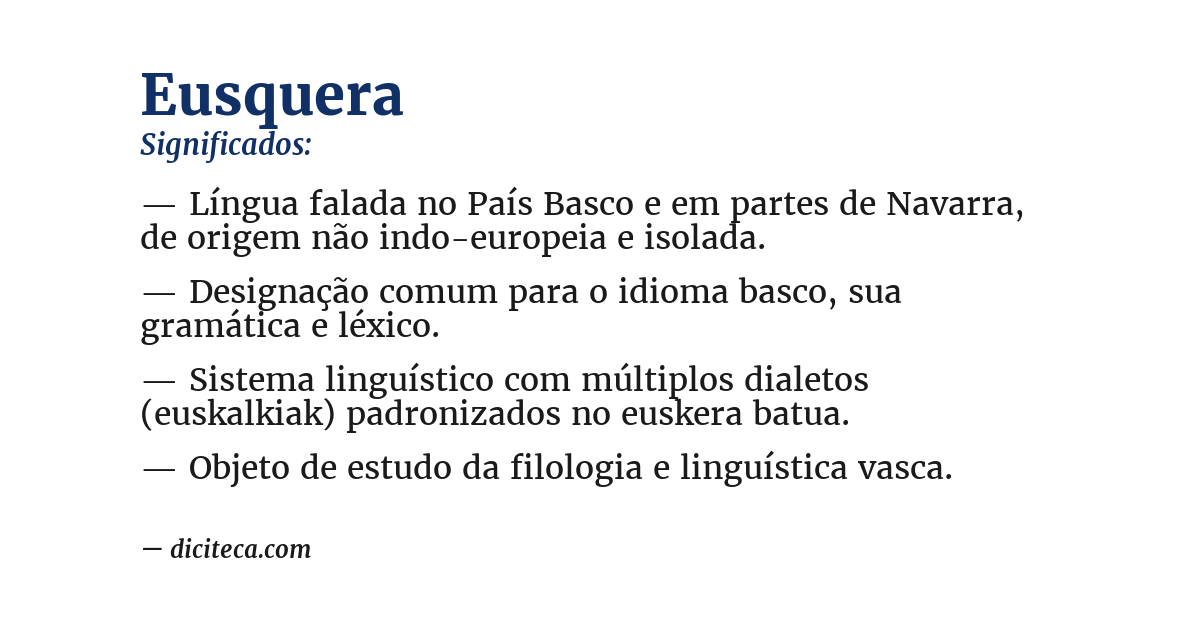 Significado de eusquera