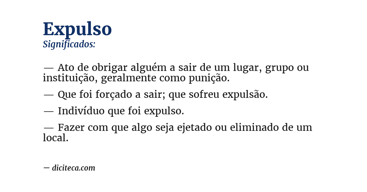 Significado de expulso