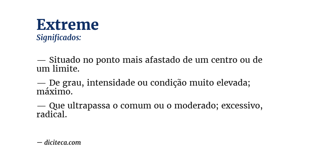 Significado de extreme