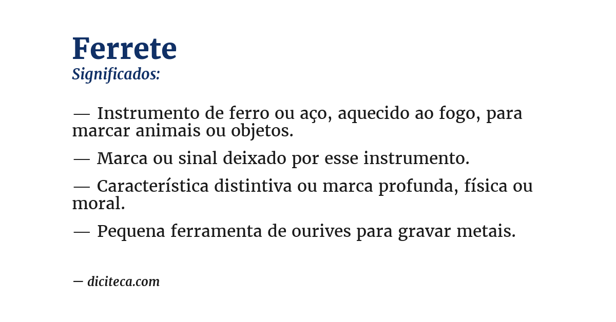 Significado de ferrete
