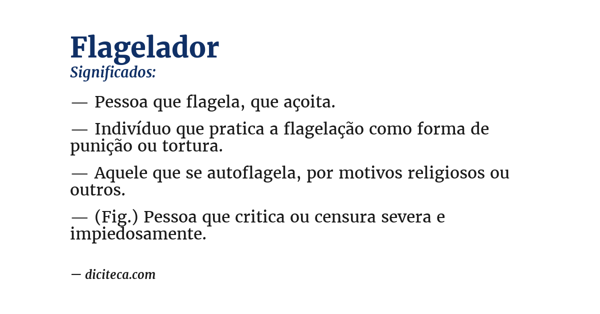 Significado de flagelador
