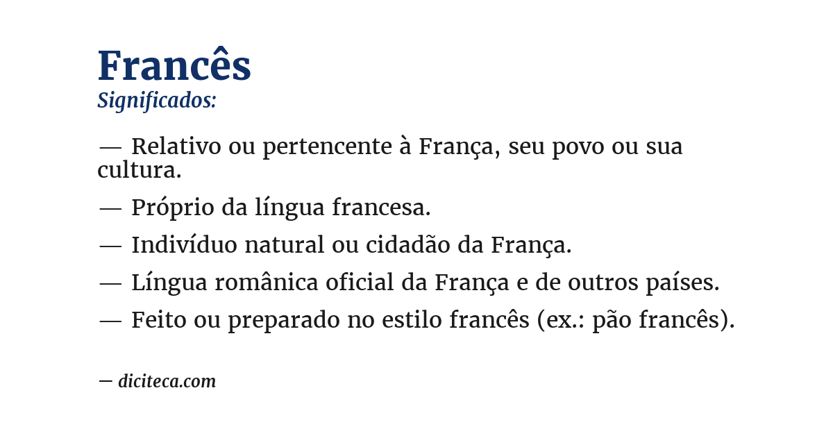 Significado de francês
