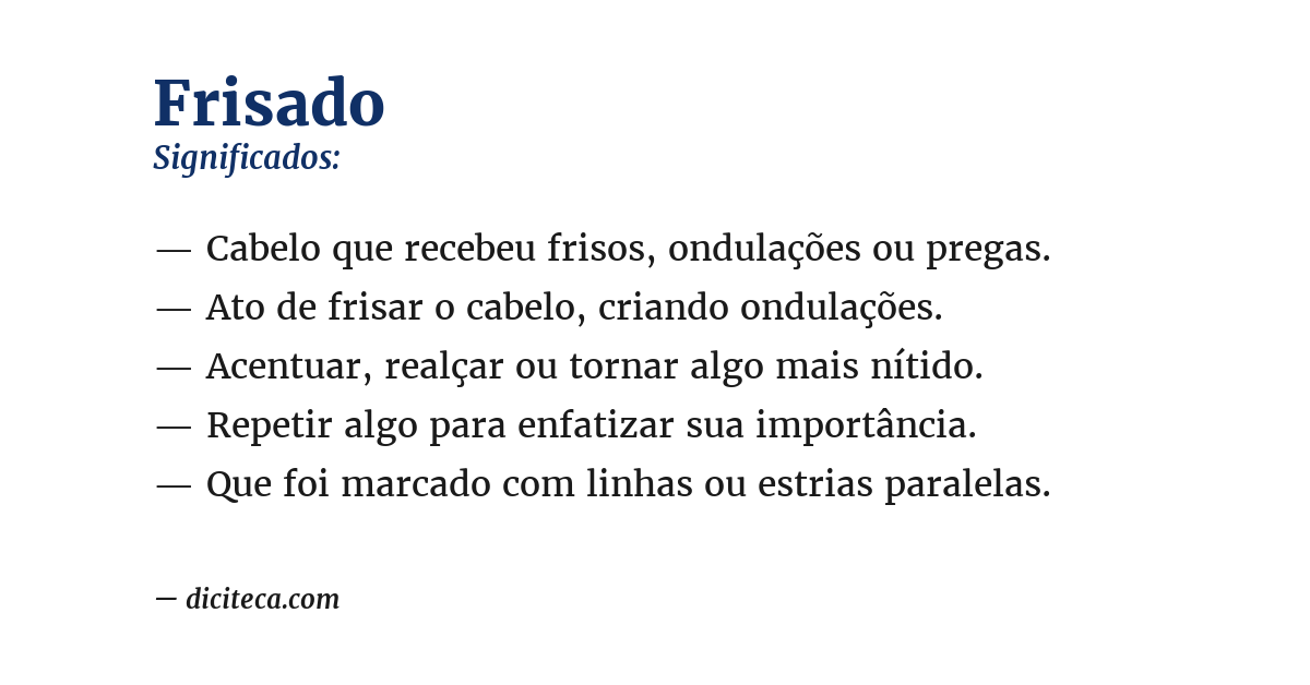 Significado de frisado