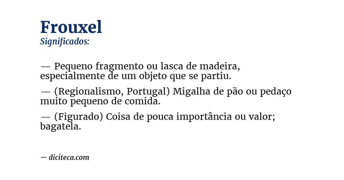 Significado de frouxel