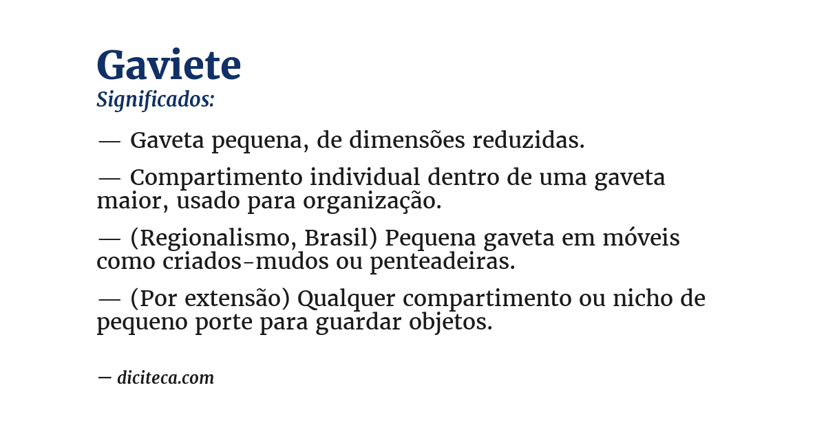 Significado de gaviete