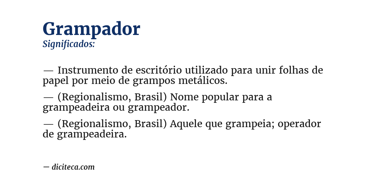 Significado de grampador
