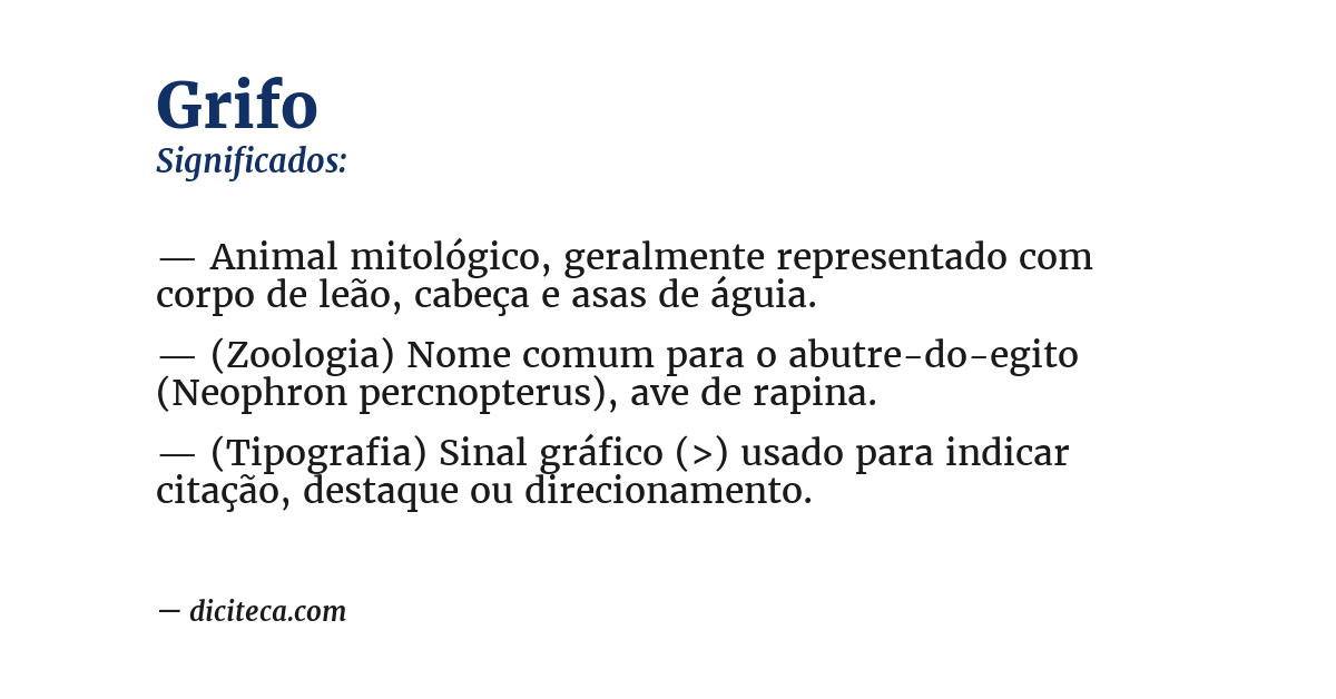 Significado de grifo