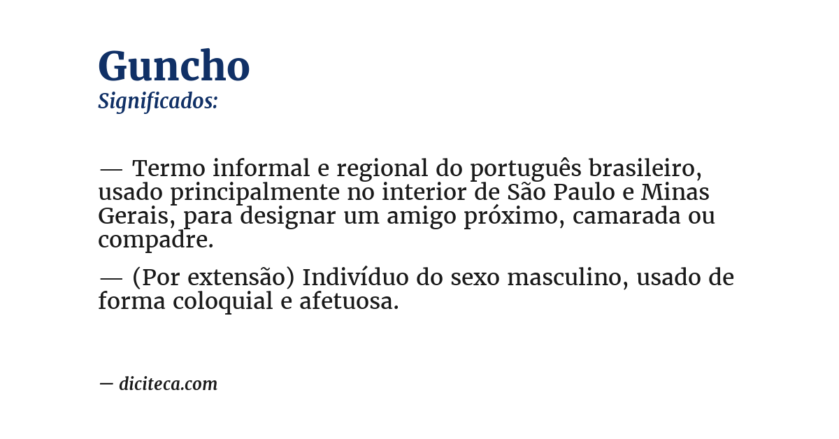 Significado de guncho