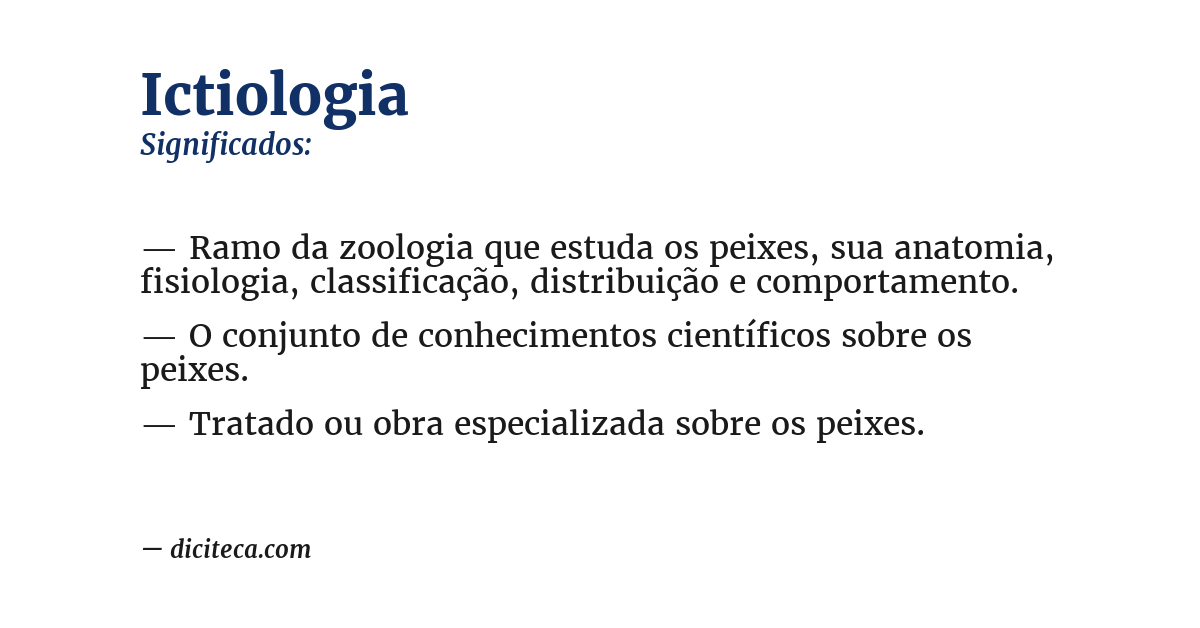 Significado de ictiologia