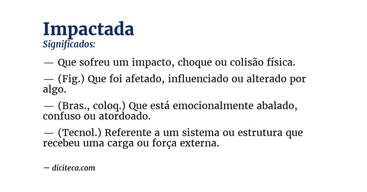 Significado de impactada