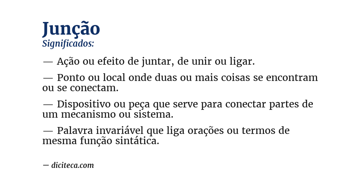 Significado de junção