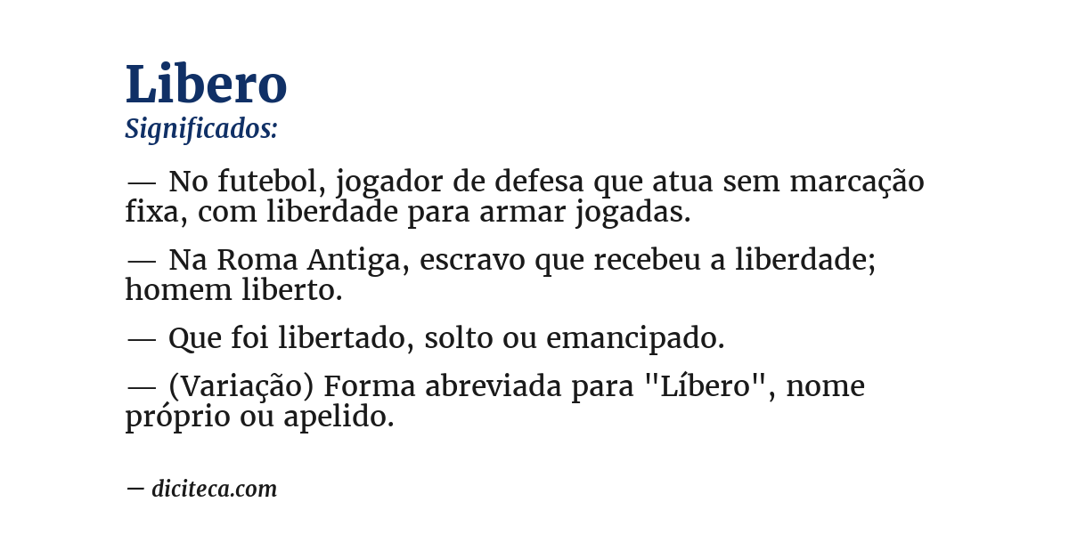 Significado de libero