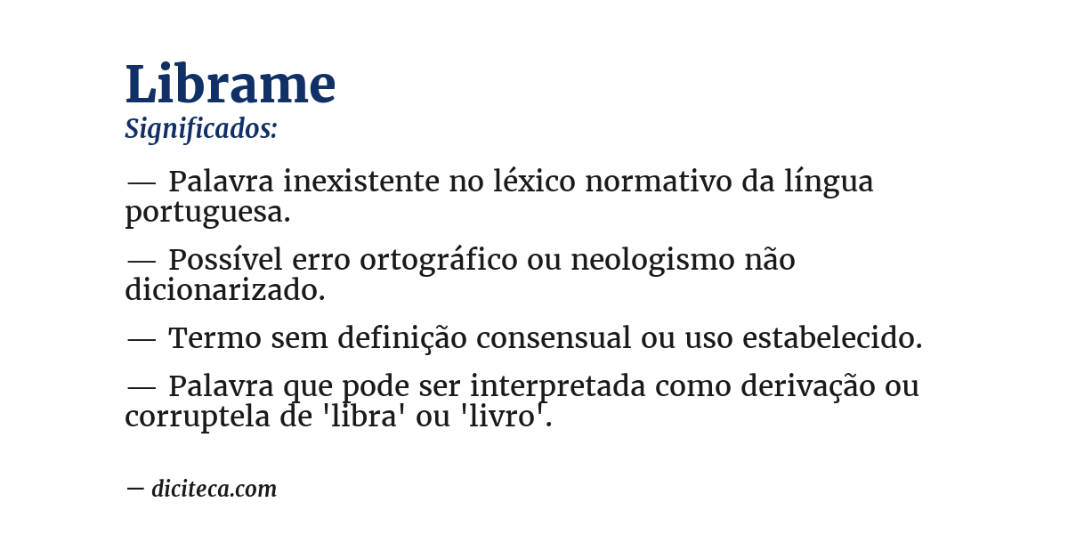 Significado de librame