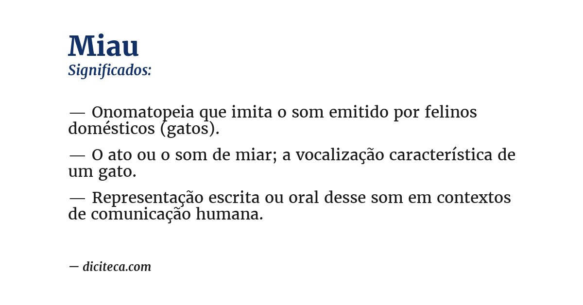 Significado de miau