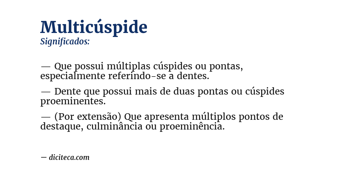 Significado de multicúspide