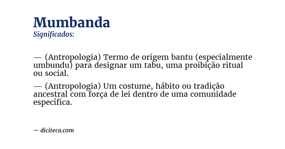 Significado de mumbanda
