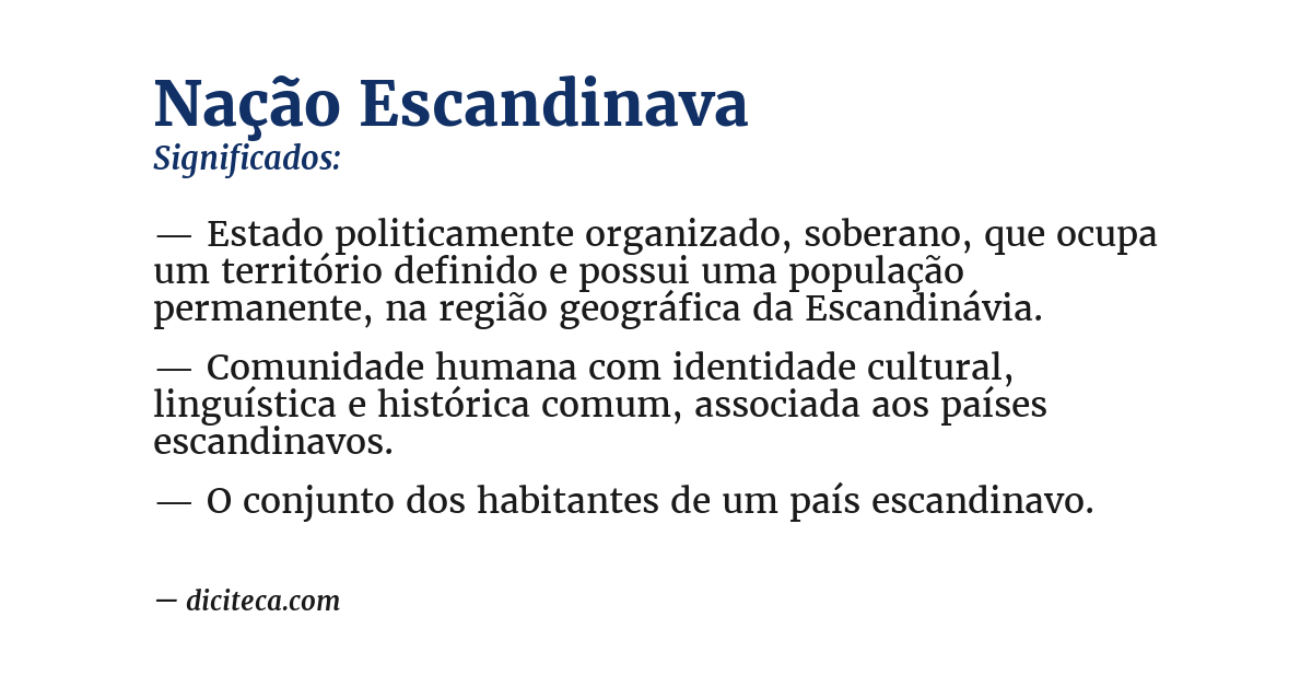 Significado de nação escandinava