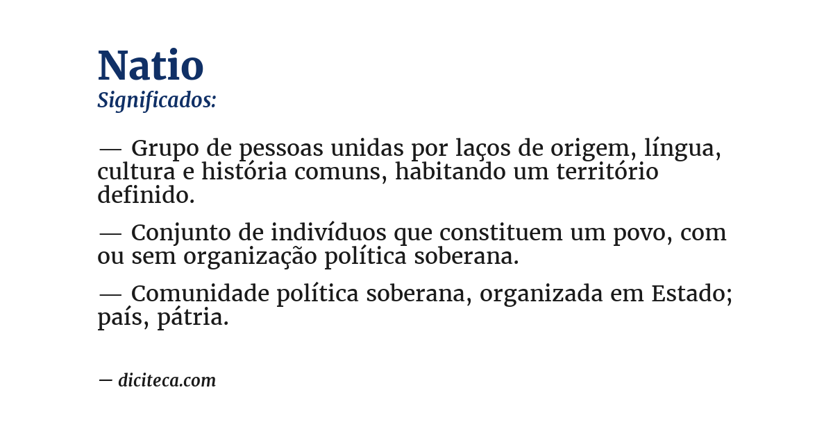 Significado de natio