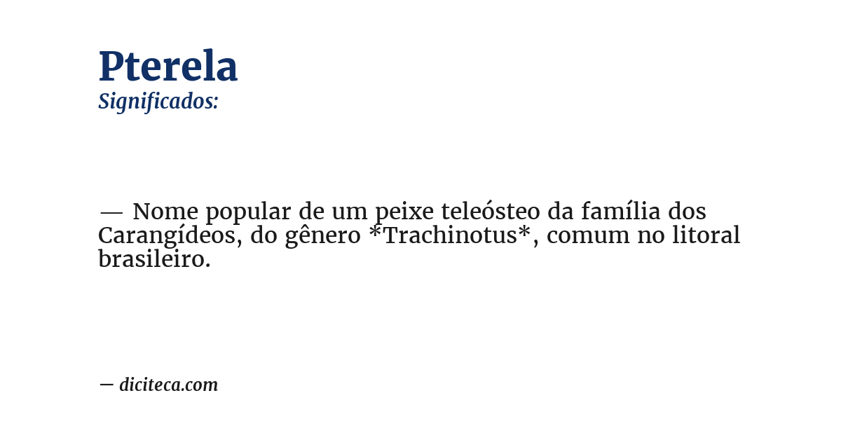 Significado de pterela