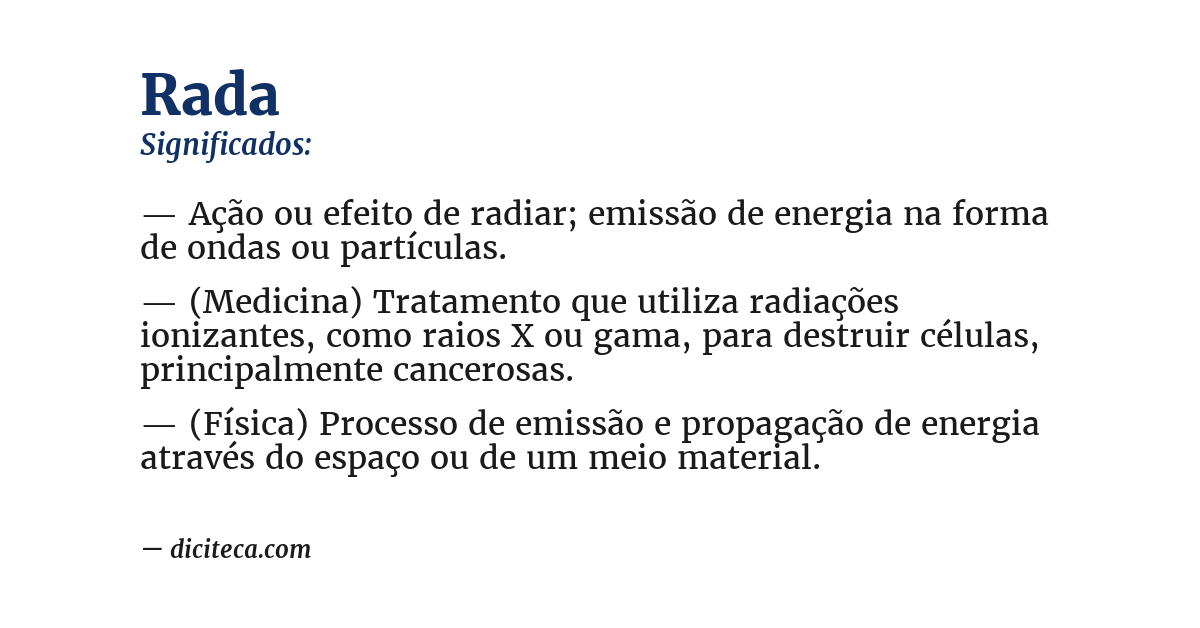 Significado de rada