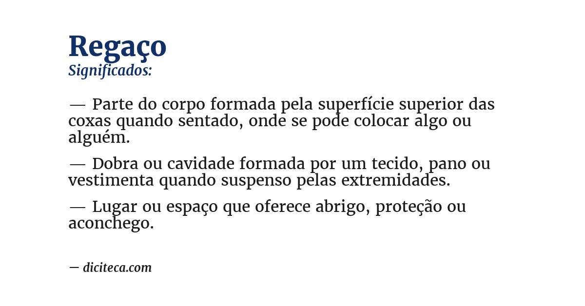 Significado de regaço