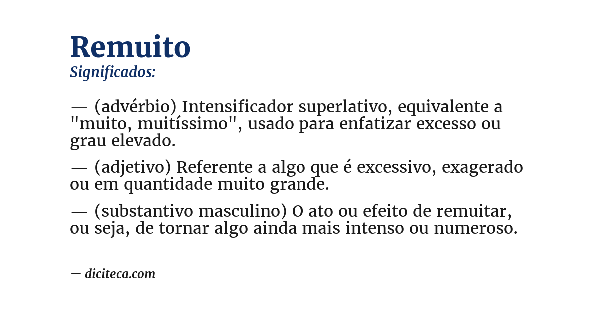 Significado de remuito