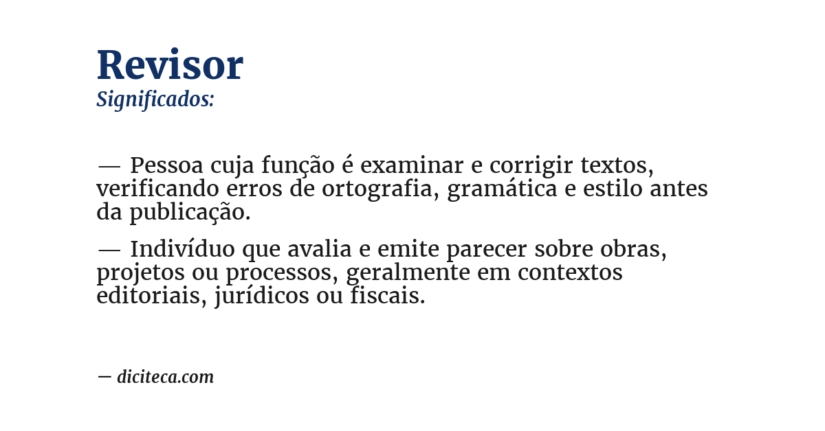 Significado de revisor