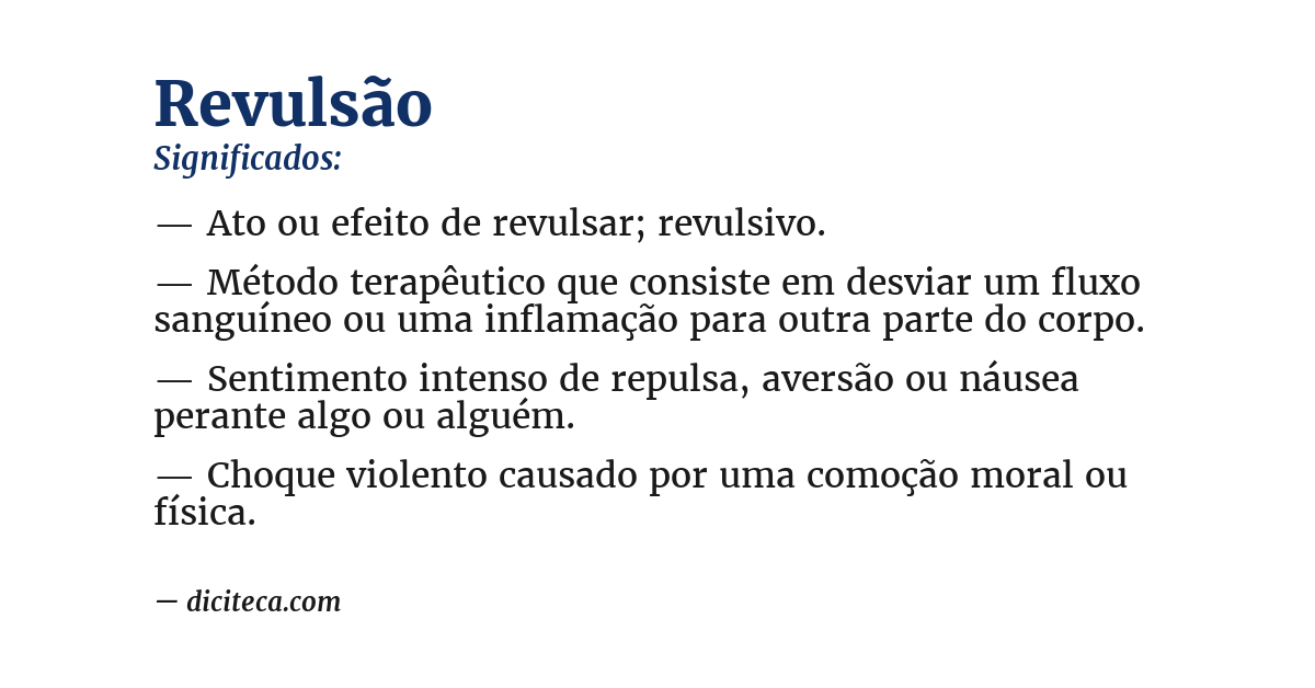 Significado de revulsão