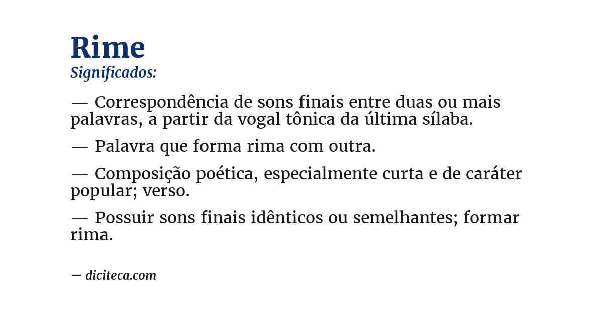 Significado de rime