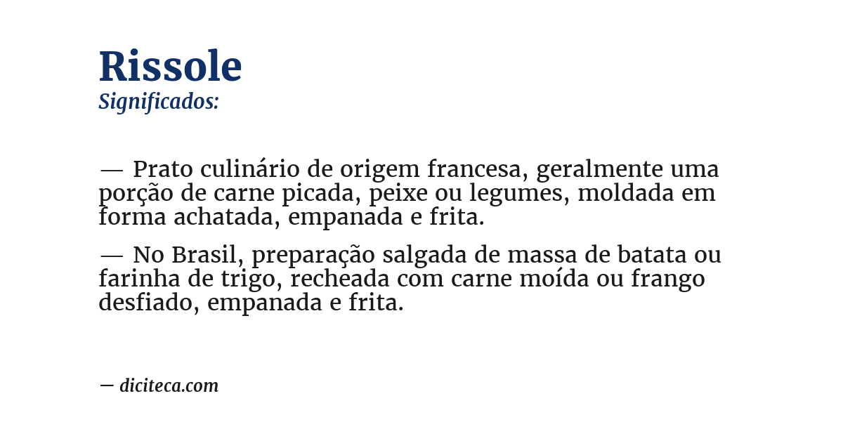 Significado de rissole