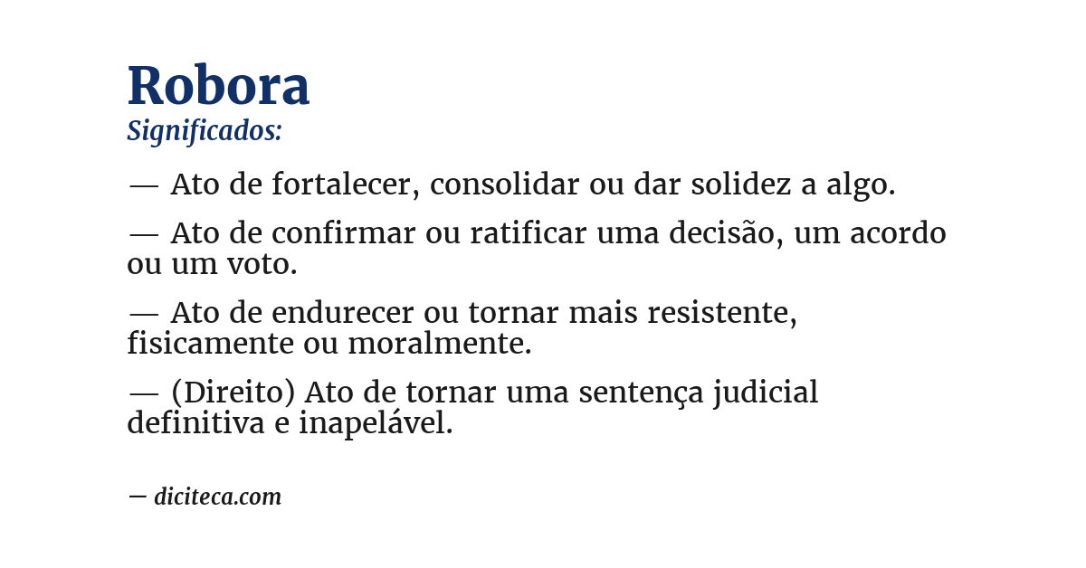 Significado de robora